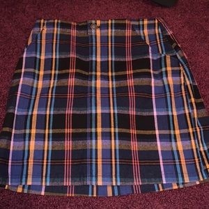 A plaid skirt from Hollister